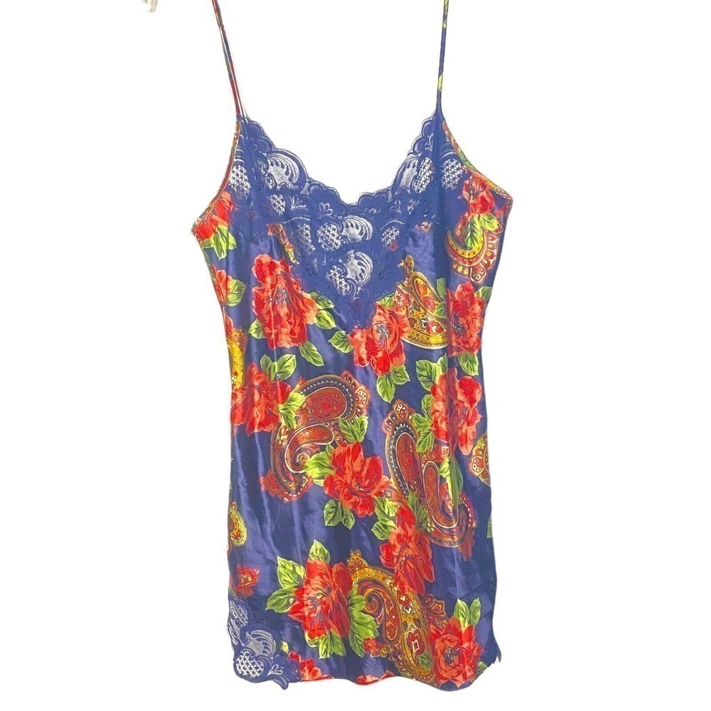 Victoria's Secret Slip Vintage Gold Label Dress Slip Tunic Lace Floral Y2K Mediu